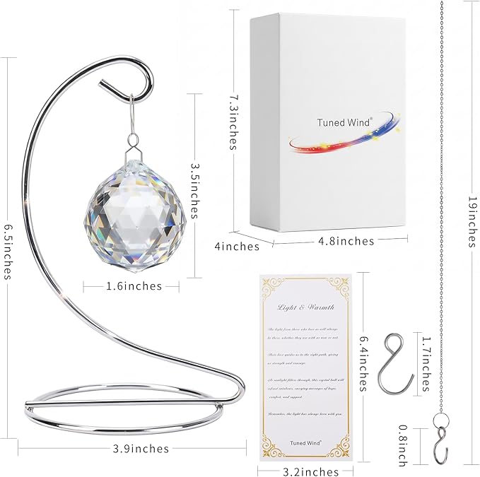 Sympathy Gifts for Loss of Loved One,Tabletop Hanging Crystal Suncatcher