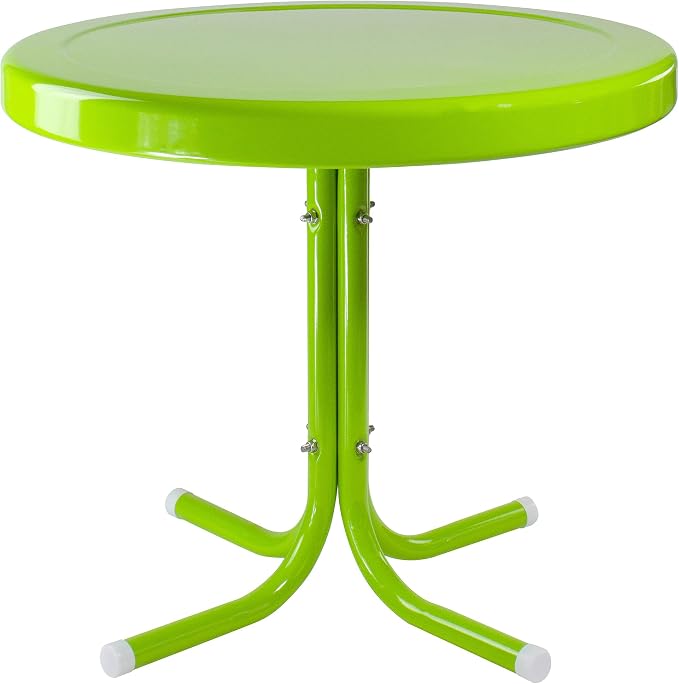 Northlight Outdoor Retro Tulip Side Table, 22", Lime Green