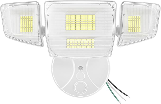 Onforu 90W Flood Lights Outdoor, 10000LM Ultra Bright 4-Head LED Security Light with Switch Control, IP66 Waterproof 6500K Exterior Lights for Yard Garage Patio