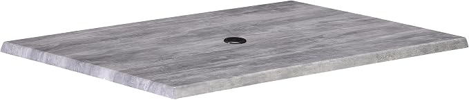 30" x 48" Greystone, Indoor/Outdoor All-Season EnduroTop Table Top with Umbrella Hole