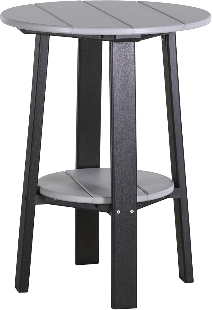 LuxCraft Deluxe End Table 28" Dove Grey/Black