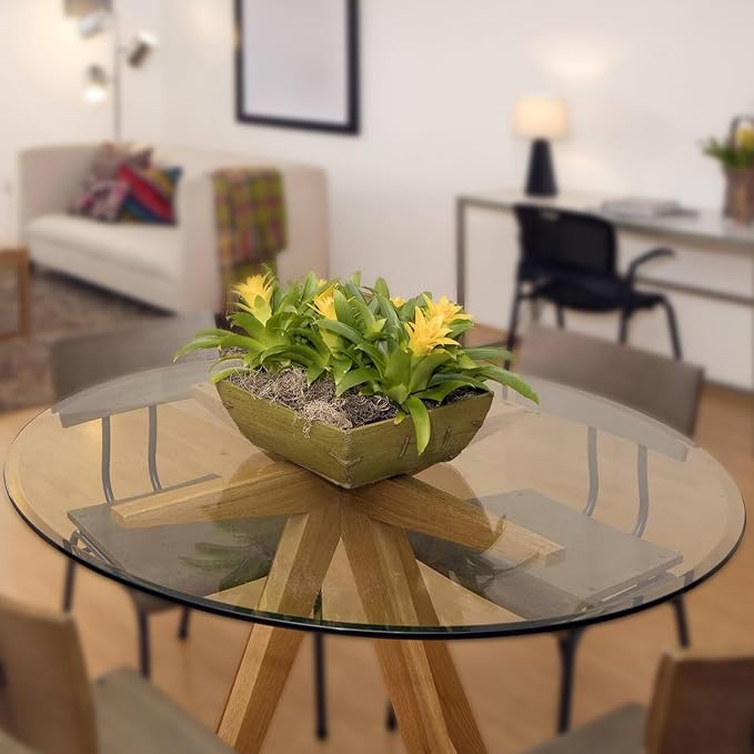 38" Inch Round Glass Table Top 1/2" Thick Tempered Beveled Edge by Fab Glass and Mirror