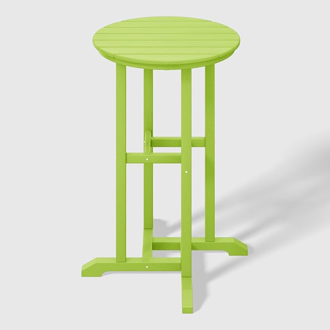 WestinTrends Malibu 37" Counter Height Round Outdoor Patio Bistro Bar Table, Lime