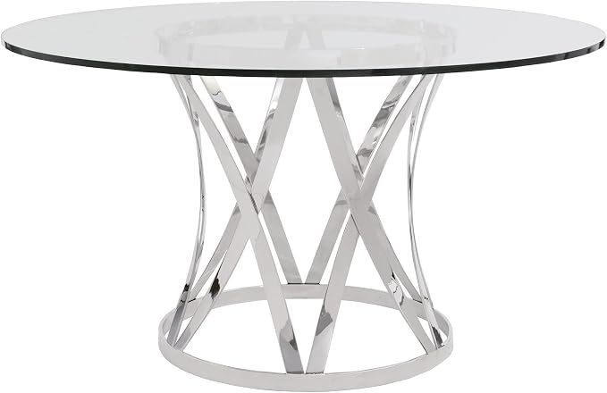 35 Inch Round Clear Tempered Glass Table Top with 1/4" Thick Flat Polished Edges for Dining, Coffee Table, or Office Use, by Fab Glass and Mirror