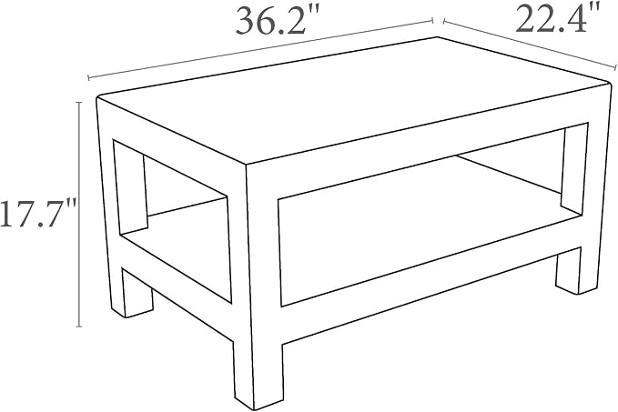 Compamia Monaco Outdoor Coffee Table in Brown, Commercial Grade