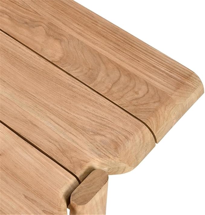 Classic Home Aston 94" Teak Wood Outdoor Dining Table in Natural Tone