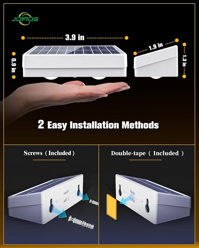 JOFIOS Solar Fence Lights 20 Pack, 50 Lumens Outdoor Solar Lights with 12 Modes RGB Color Glow LED，Waterproof, Solar Lights for Patio, Backyard, Deck, Fence, Railing(White Shell)