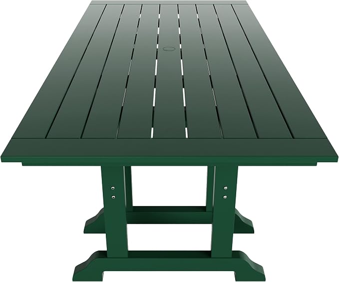 WestinTrends Malibu 71" Outdoor Patio Dining Table, Dark Green