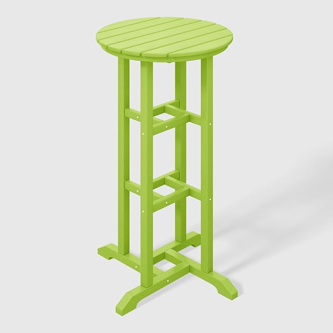 WestinTrends Malibu 42" Counter Height Round Outdoor Patio Bistro Bar Table, Lime