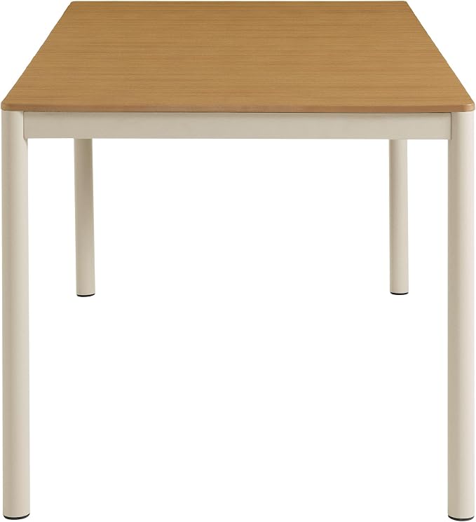 Modway Finn 71 Inch Outdoor Patio Dining Table for 6 People in Natural