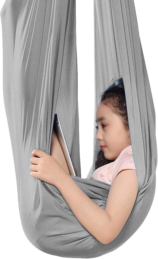 Indoor Swing, Therapy Swing Snuggle Cuddle Hammock With Special Needs For Kids And Adults Sensory Disorders, ADHD, Autism, Anxiety, Sensory Integration ( Color : Gray , Size : 150*280CM/59*110in )