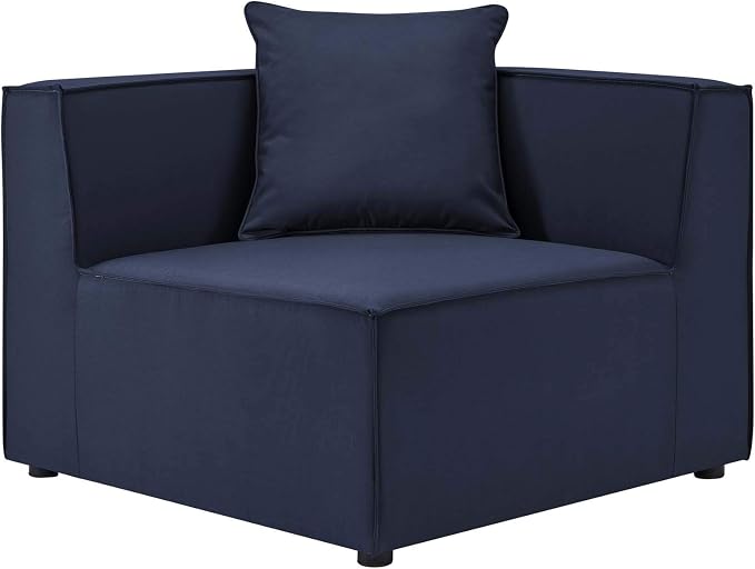 Modway EEI-4379-NAV Saybrook Patio Upholstered 3-Piece Sectional Sofa in Navy