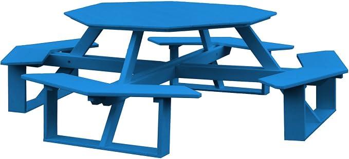 Furniture Barn USA Poly Lumber 54" Octagon Walk-in Table, Blue
