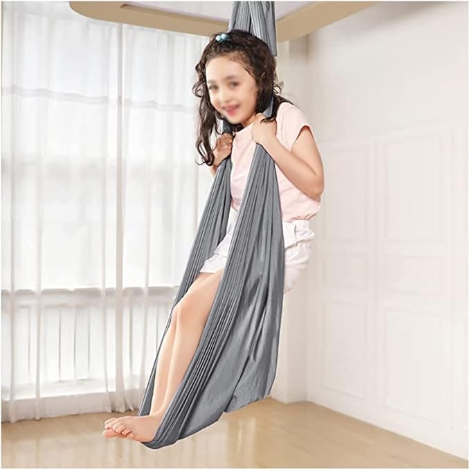 Kids Therapy Swing Adjustable Aerial Yoga Cuddle Hammock Indoor Outdoor Snuggle Swing with Special Needs Ideal for Children Calming & Relaxing Sensory Integration