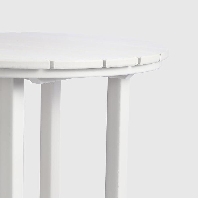 WestinTrends Malibu 37" Counter Height Round Outdoor Patio Bistro Bar Table, White