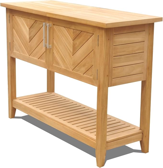 Ventura Teak Console Table Grade A Teak Wood Outdoor Patio #23VeCn