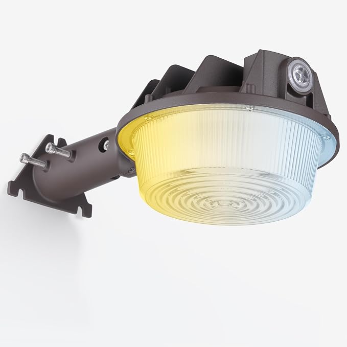 TORCHSTAR 3CCT LED Barn Light Dusk to Dawn Area Lights Aluminum Bronze | Outdoor Security Flood Lighting with Photocell, 40W/60W/80W Selectable, ETL & FCC Listed, IP65 Waterproof, 120-277V, Garage