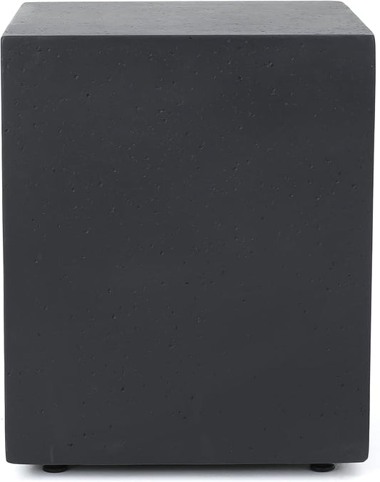 Christopher Knight Home Aidan Outdoor Tank Holder Side Table - Lightweight Concrete - Dark Gray