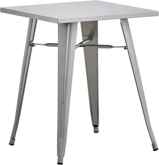CenPro Commercial Steel 36" x 36" Silver Standard Height Outdoor Table | Restaurants, Bars, Wineries, Patios, Residential | (#32Q-142)
