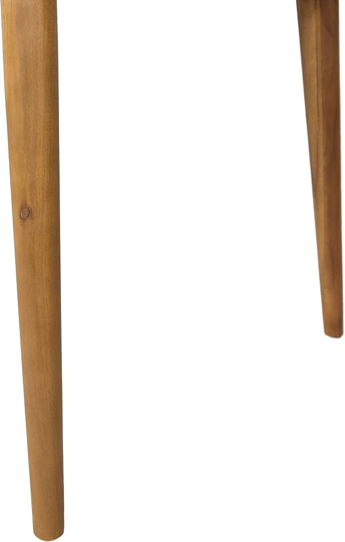 Christopher Knight Home 7 Piece Outdoor Dining Set, 71" Acacia Wood Patio Table with 6 Light Brown Wicker Chairs and Cream Cushions, Teak Finish Wood Dining Table Set for Backyard Garden Porch Deck