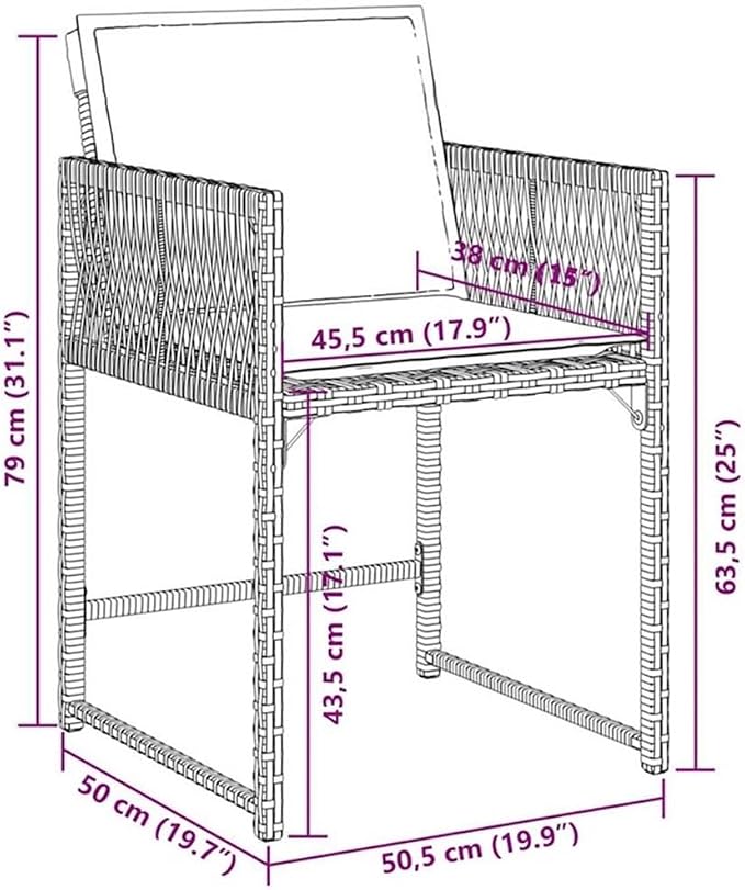 Afuera Living 11-Piece Rectangular Rattan Garden Dining Set, Black/Cream White, UV-Resistant PE Rattan, Powder-Coated Steel Frame, Foldable Table, Removable Cushions, Outdoor Patio Furniture, Seats 10