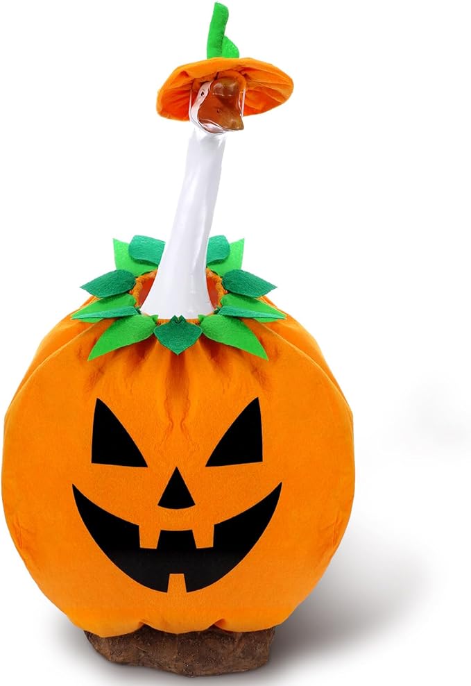 Halloween Pumpkin Goose Outfit Porch Fall Thanksgiving Summer Halloween Goose Clothes Yard Silly Lawn Duck Shirt for Autumn Party Cement Plastic Duck 23'' Porch Style
