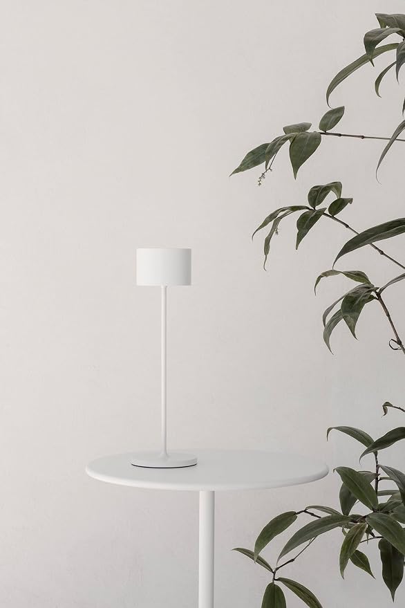 Blomus Stay Outdoor Side Table, Wide 50x35cm / 19.7x13.8in, White