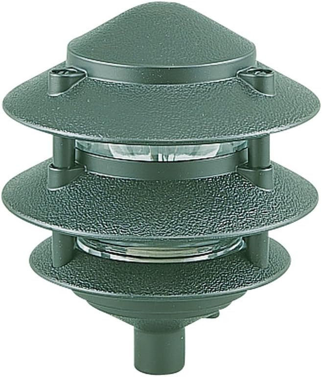 Sea Gull Lighting 9226-95 Single-Light Outdoor Path Fixture with Clear Glass, Emerald Green | Wet-Rated Aluminum Fixture with Clear Glass, Landscape Lighting, Pathway Lights, or Driveway Lights for Garden Decor