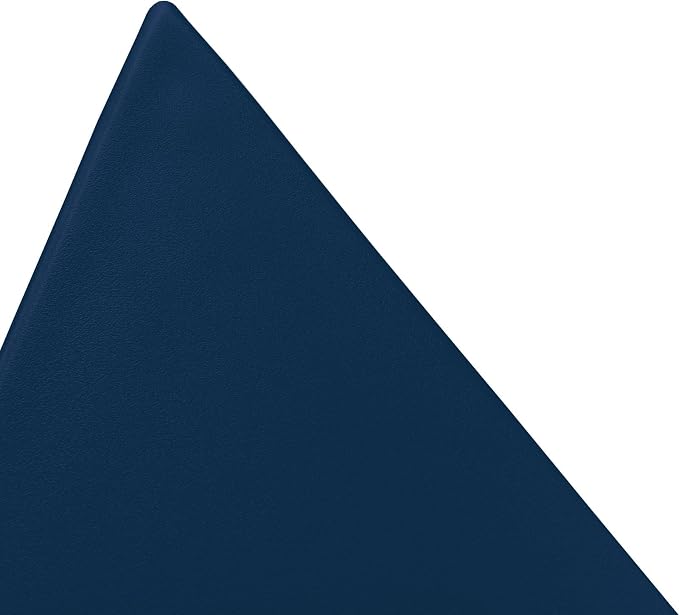 LeisureMod 15.75" Triangular Side Table, Stackable Plastic Accent End Table for Indoor & Outdoor Use, Weather-Resistant Modern Patio & Living Room Table, Set of 4, Navy Blue