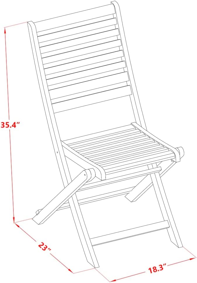 East West Furniture DEBS7CWNA 7 Piece Patio Dining Set Consist of a Rectangle Outdoor Acacia Wood Table and 6 Folding Side Chairs, 40x72 Inch, Natural Oil