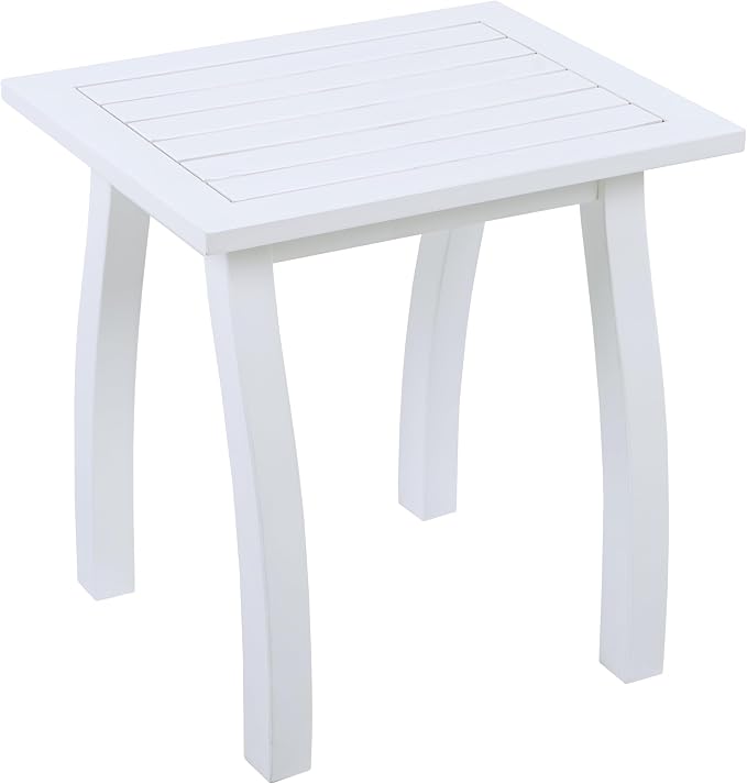 Merax Outdoor Acacia Wood Accent End Table Patio Coffeetable for Backyard,Garden,Poolside,Lawn