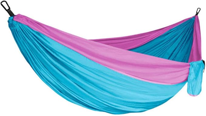 Camping Hammock, Portable Hammock for Outdoor Travel, Double Hammock with Tree Straps, Lightweight Hammock for Backyard Patio Beach Hiking Camping Gear