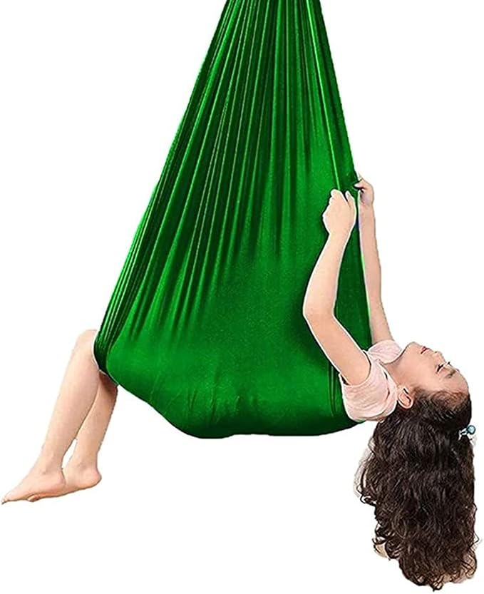 Indoor Swing, Therapy Swing Snuggle Cuddle Hammock With Special Needs For Kids And Adults Sensory Disorders, ADHD, Autism, Anxiety, Sensory Integration ( Color : Green , Size : 150*280CM/59*110in )