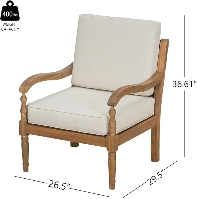 Patio Furniture Set of 2, Outdoor Sectional Furniture with, All-Weather Patio Conversation Set for Backyard, Garden and Poolside, Beige(Series F)