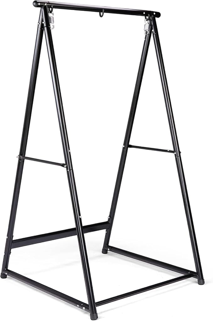 Heavy Duty Hammock Stand, Powder Coated Steel Frame, 660lbs Capacity, Fits Most Hammocks and Swing Chairs (39.4”x37.4”x70.9”), for Patio, Yard, Garden, Balcony