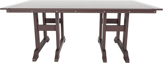 HDPE Laguna 38" X 73" Rectangular Dining Table,Dark Brown