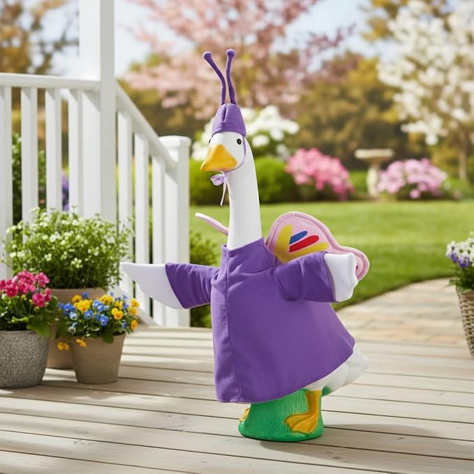 Gaggleville Butterfly Goose Outfit, Fits Large 23" H Statue, by Fox | Valley Traders