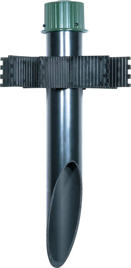 Nuvo Lighting SF76/638 2-Inch by 18-Inch PVC Mounting Post Die Cast Aluminum Cap Durable Outdoor Landscape Pathway Lighting, Green