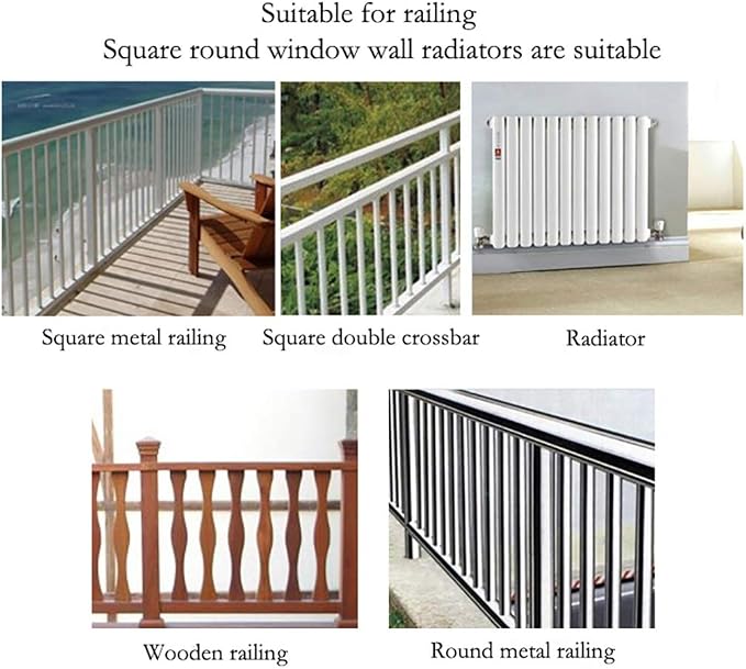 Balcony Railings Hanging Folding Table Dining Table Leisure Table, Not Easy to Rust, Can Be Placed Outdoors for A Long Time, The Height of The Porous Position is Adjustable (Black 120*25cm)