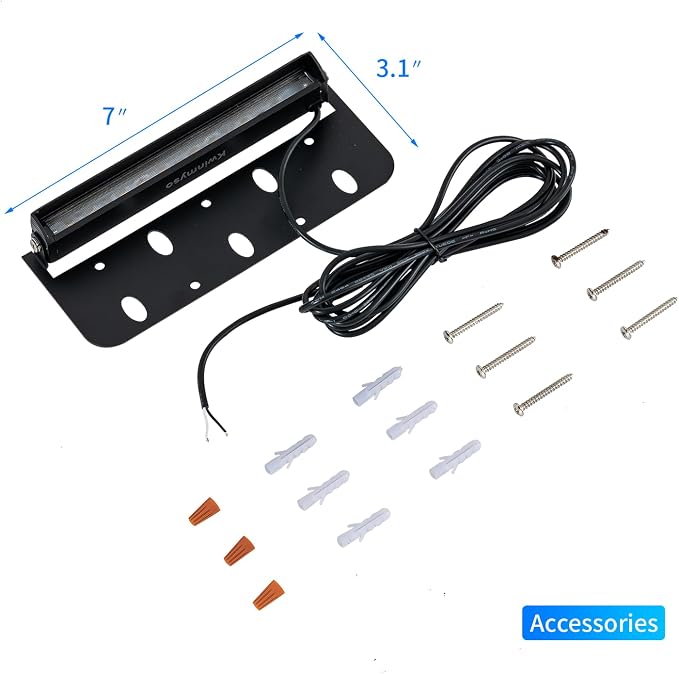 Black 12-Pack 7inch 3W 2700K Soft White Hardscpe Lighting | 12V AC/DC Retaining Wall Lights,Low Voltage Landscape Lighting,Hardscape Paver Light,Outdoor Step Lights