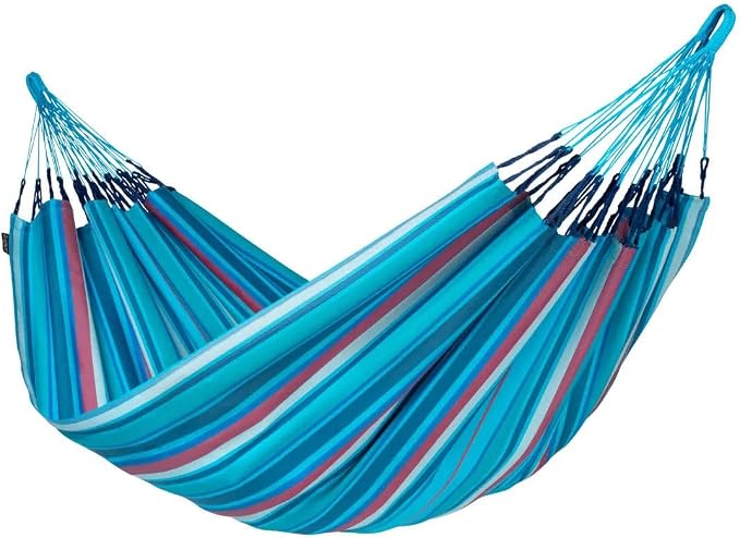 LA SIESTA Brisa Double Outdoor Hammock — Colombian-Made Polypropylene, UV & Weather Resistant, for Backyard & Patio - Wave