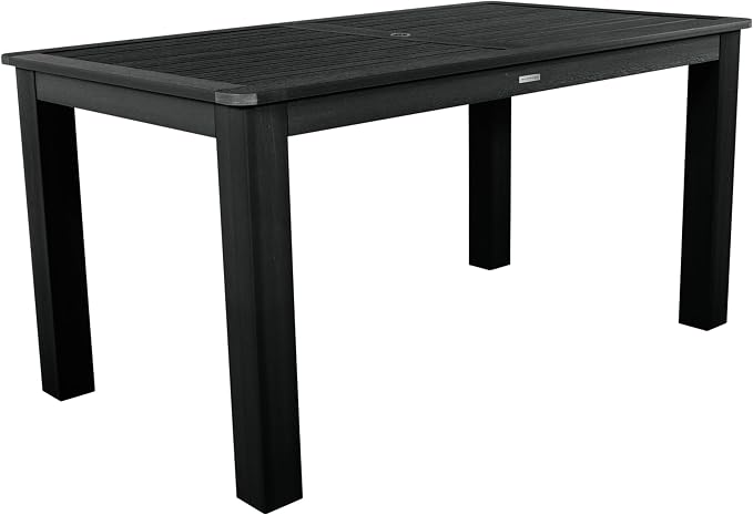 Highwood AD-ST7LH2CO4BA-BKE Lehigh 7pc Rectangular Counter Height Dining Set 72" x 42", Black
