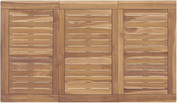 vidaXL Patio Dining Table, Patio Table, Garden Table, Garden Furniture for Front Porch Deck Lawn Backyard Terrace, Farmhouse, Solid Teak Wood
