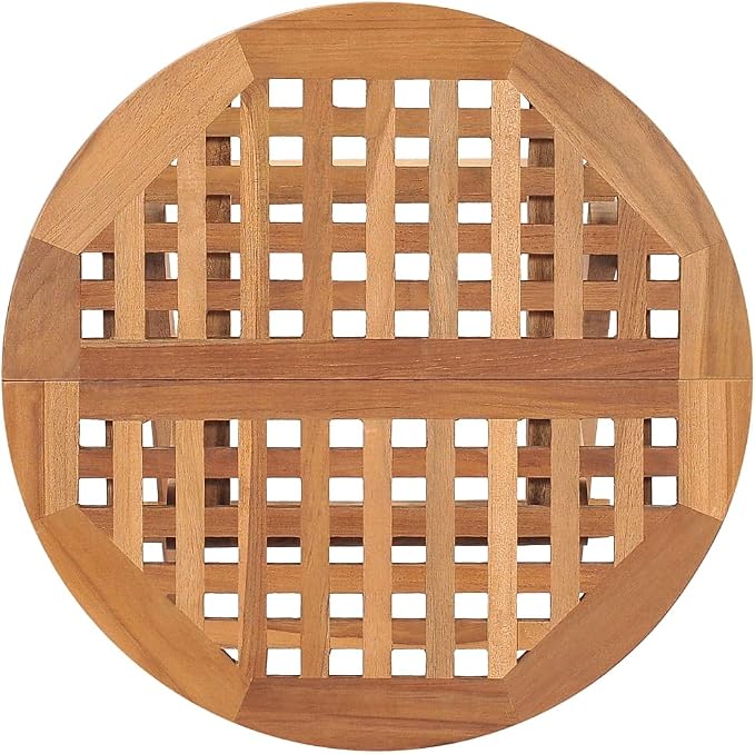 vidaXL Folding Patio Table, Outdoor Table, Garden Furniture for Backyard Lawn Balcony Terrace Picnic, Tea Table, Farmhouse Style, Solid Teak Wood