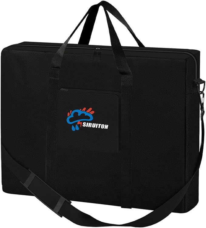 SIRUITON Folding Table Storage Bag, Portable 600D WaterProof Carry Bag for Folding Picnic/Camp Tables with Reinforcing Plate & Shoulder Strap, 48" D x 30" W x4.7 H Fits 8FT Folding Tables（bag only）