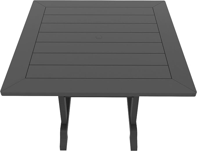 HDPE Laguna 43" Square Dining Table,Gray