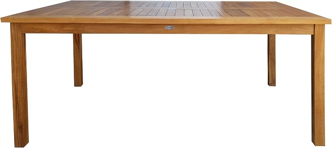 Teak Wood Bistro Rectangular Outdoor Patio Counter Height Dining Table - 71" x 35", Made from Solid A-Grade Teak Wood