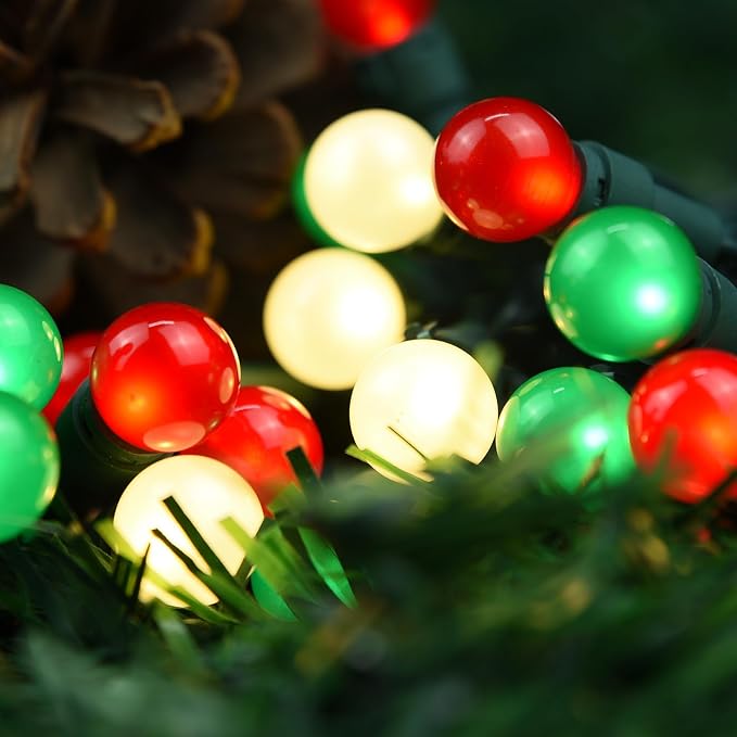 Fairy Globe String Lights - 70 LED, 19FT, Multicolor - UL Certified for Indoor/Outdoor Use - Christmas, Bedroom, Party, Tree, Holiday Decor