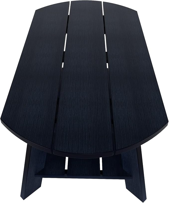 WestinTrends Tuscany Outdoor Coffee Table, All Weather HIPS 2 Tier Patio Adirondack Coffee Table, Navy
