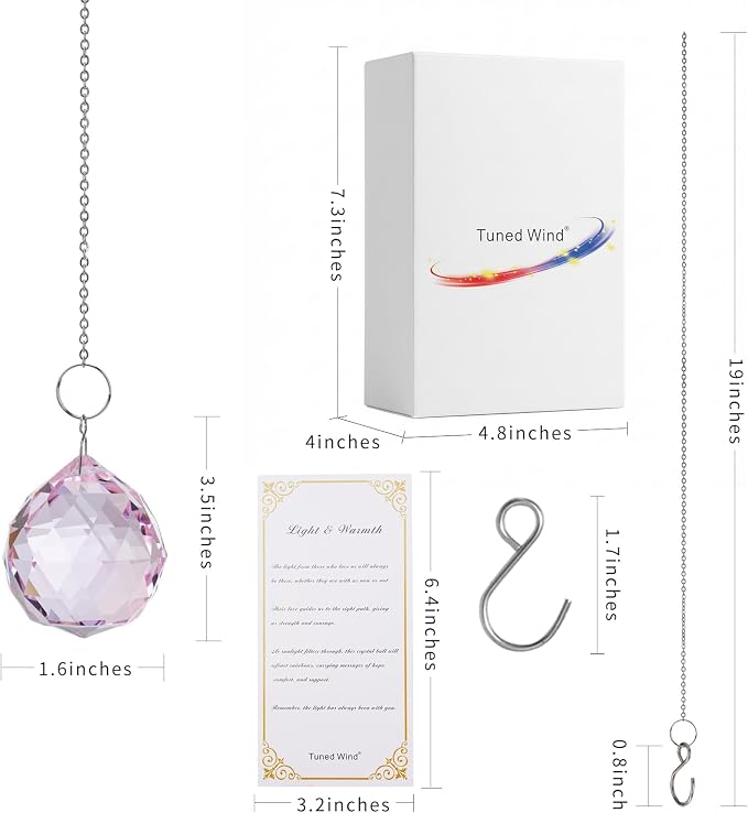 Bereavement Gifts for Loss of Loved One, Hanging Pink Rainbow Maker